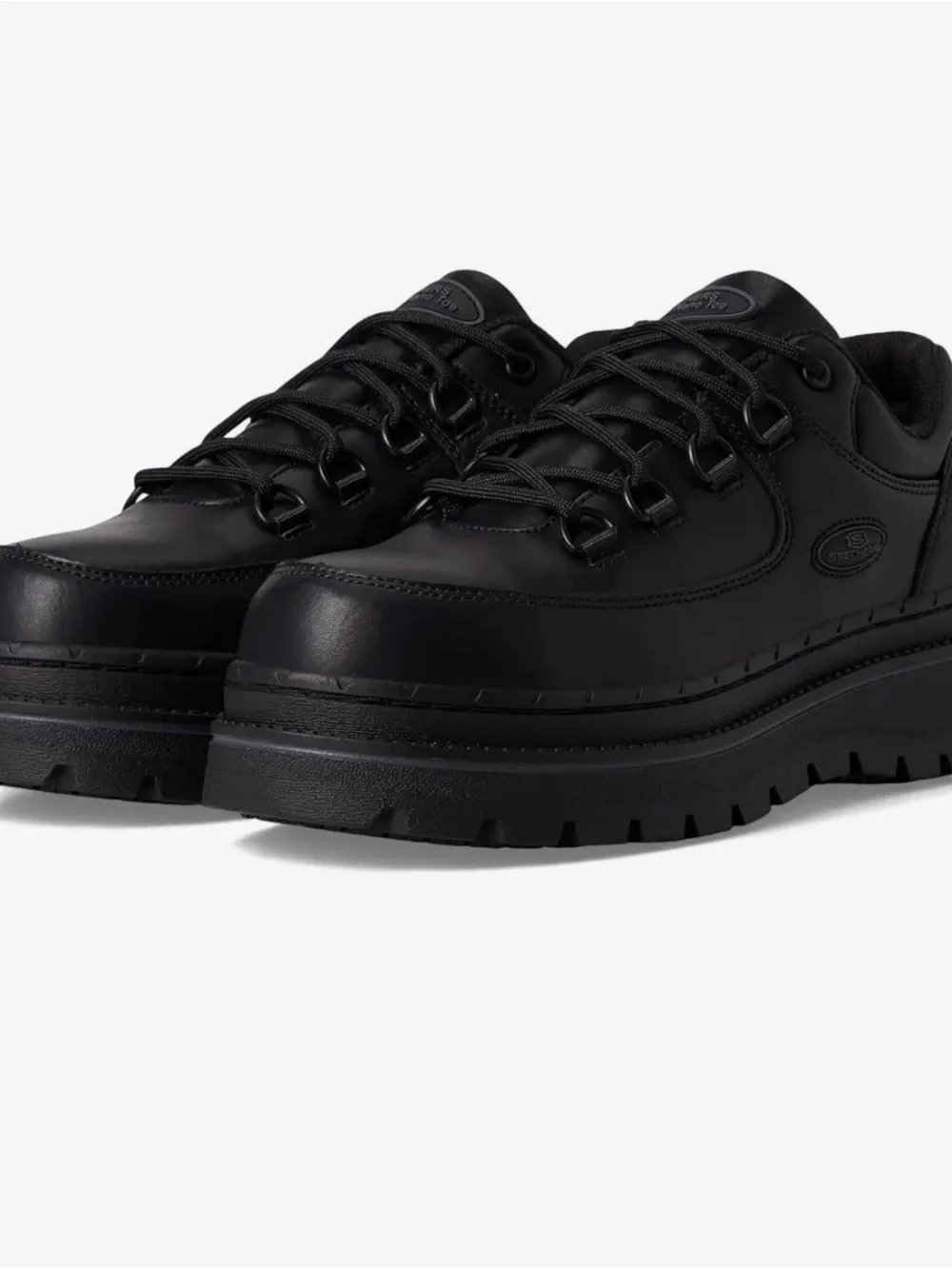 Skechers Men's All-Black Platform Lace-Up Boots